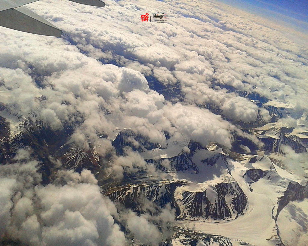 From aeroplane window, flying at 36000 ft. Oxygen in air at this altitude is less than 18% of at sea level.