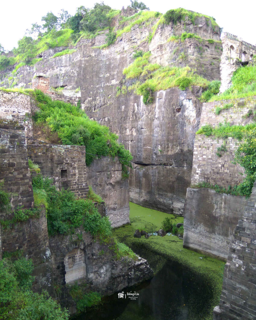 First line of defense inside the walls: A wide moat filled with deep water