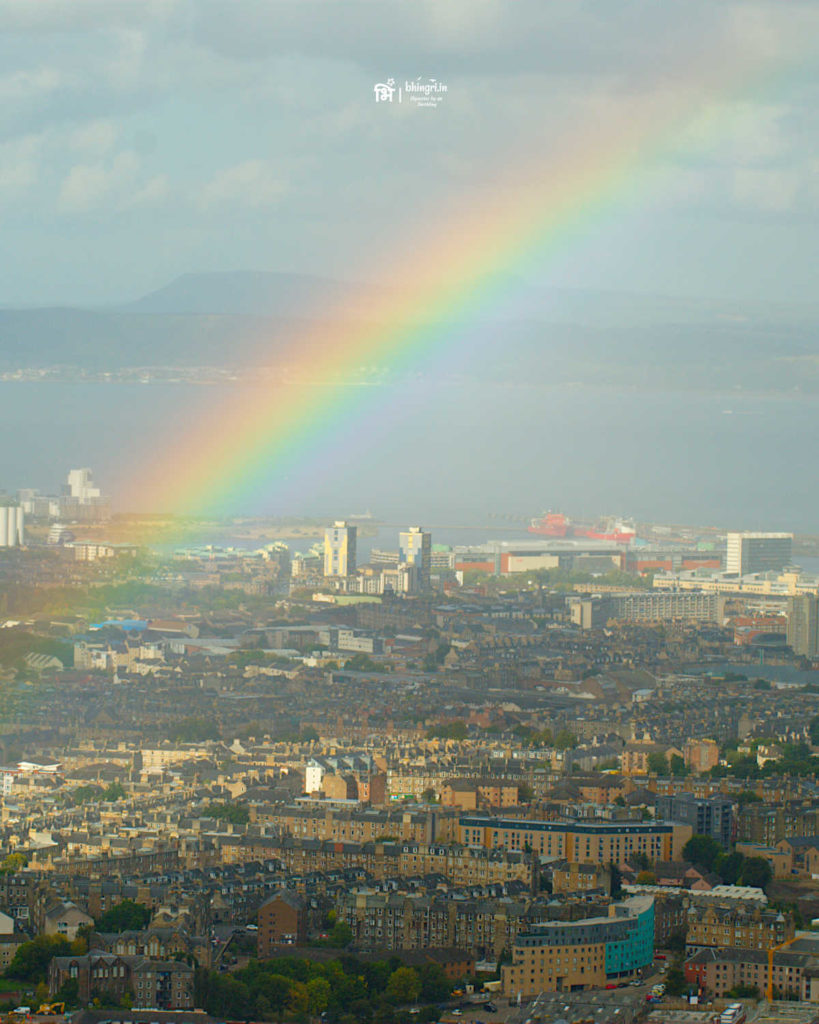 And sometimes, if you are lucky, you get tto see a rainbow spread across