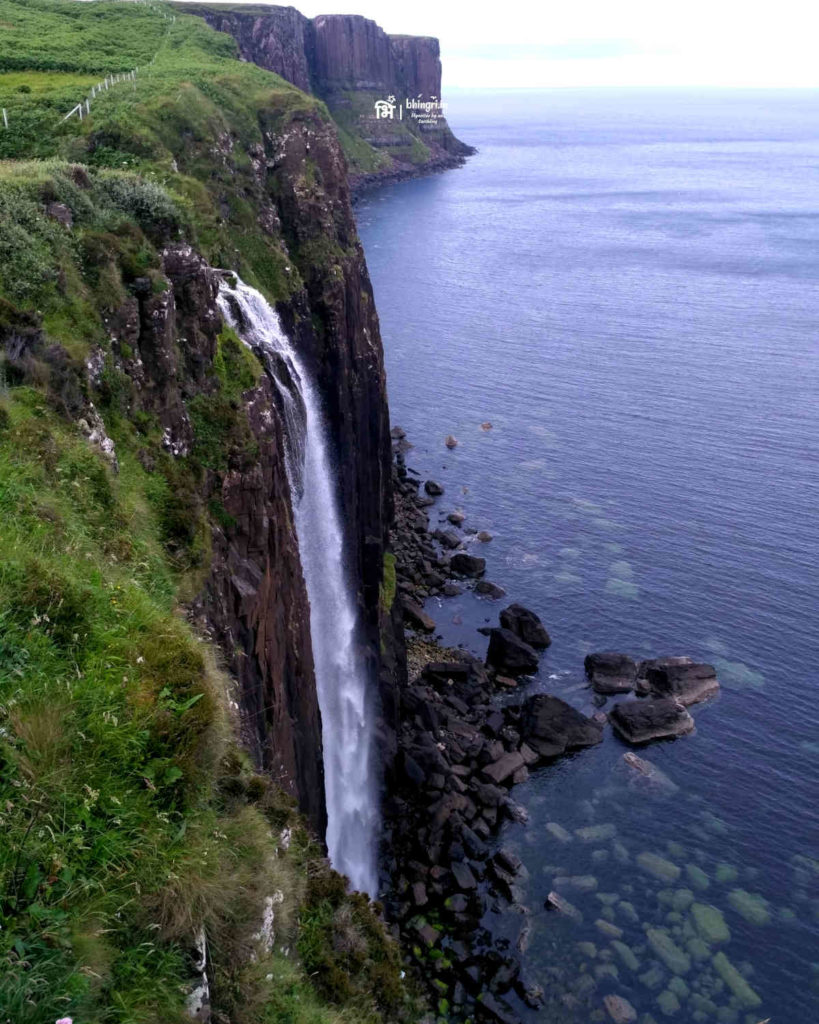 Mealt falls and the Kilt rock in the background