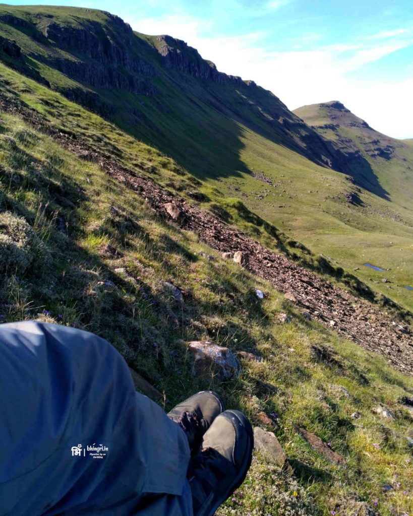 Finally reached up the ridge and back on to the Skye trail