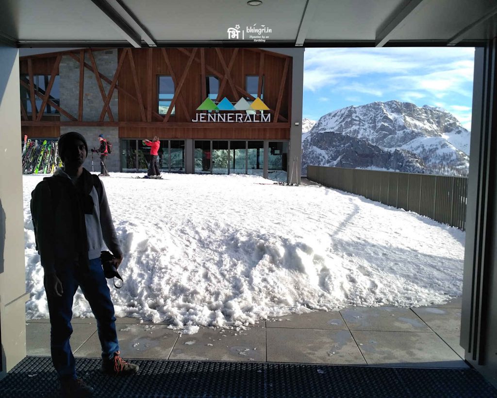 Snow! At the Jenneralm Ski Resort.