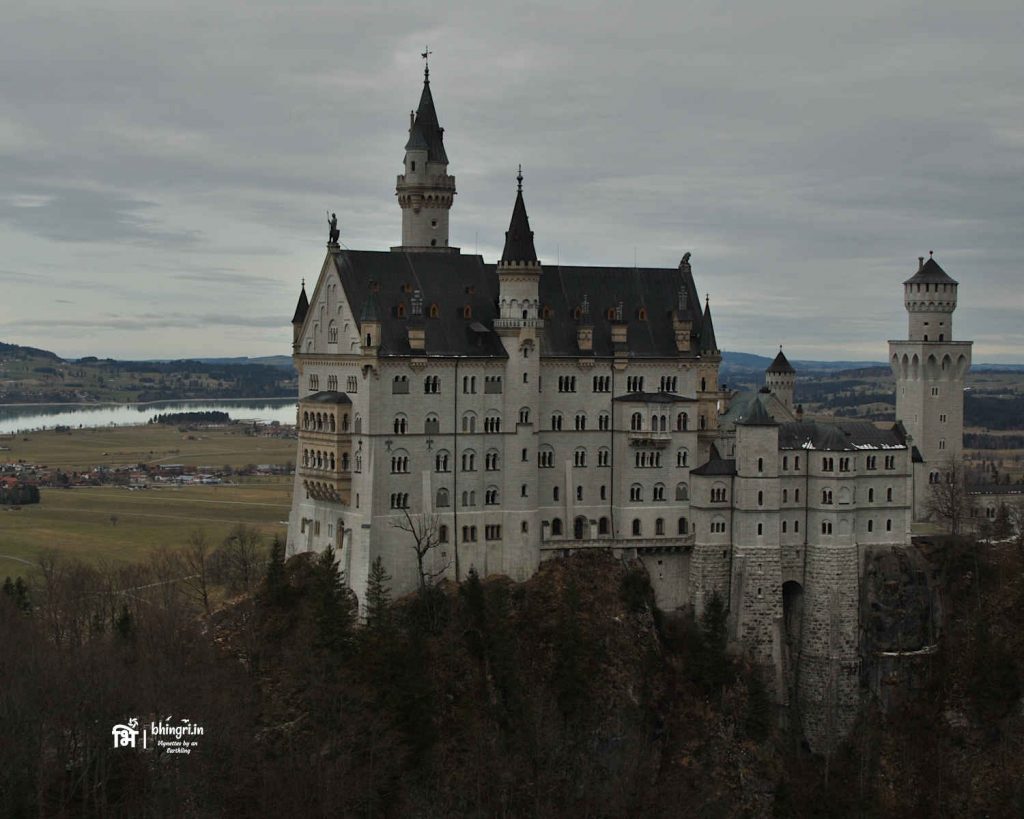 Neuschwanstein Castle on the Alpine foothills was the summer house for the Bavarian royal family.